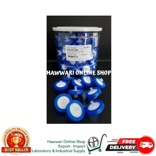 Syringe Filter PES diameter  25mm 0.45um 1 Pack .BLUE FREE COA